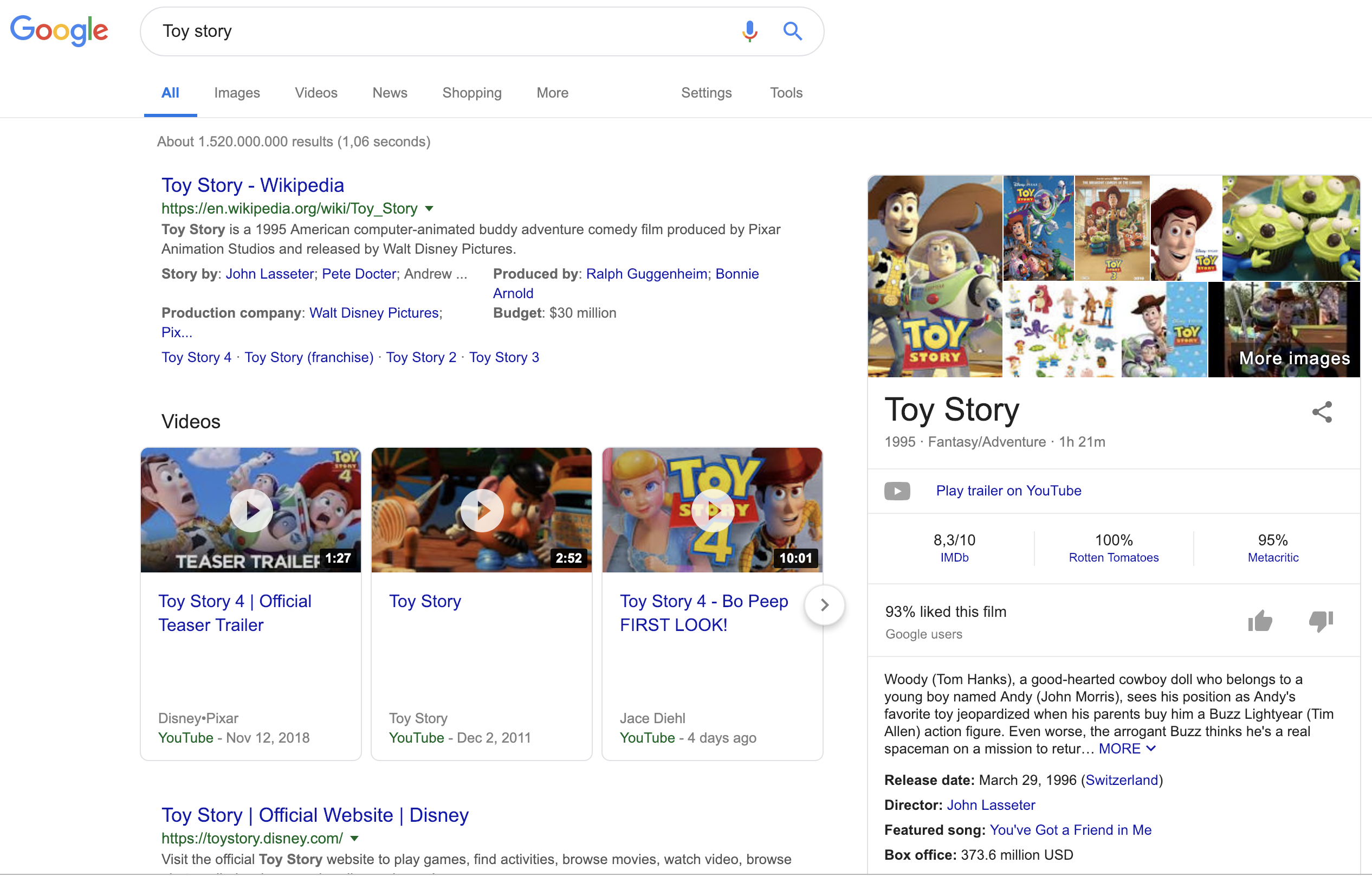 Toy story search